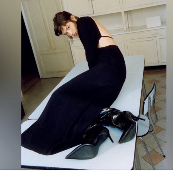 NWOT Zara Collection open back black maxi dress - Picture 3 of 8